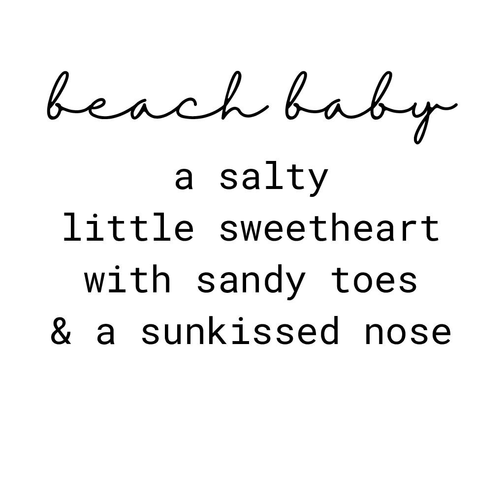 Beach Baby – Nursery Print (8" x 8" Digital Download)